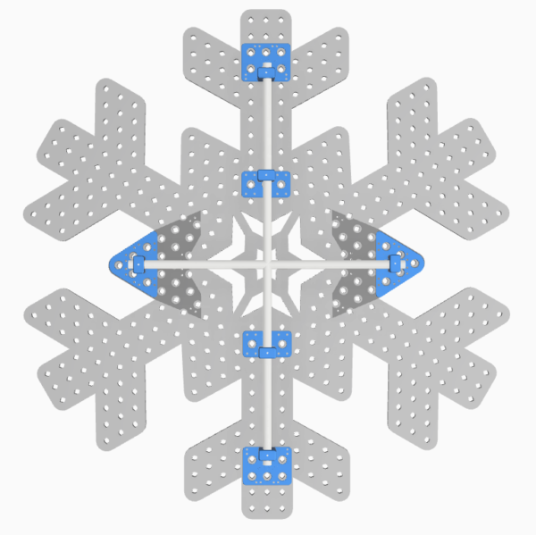 XLS450 Snowflake Mount 20mm STL