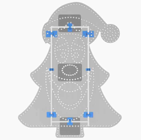 Singing Tree with Santa Hat Mounts STL